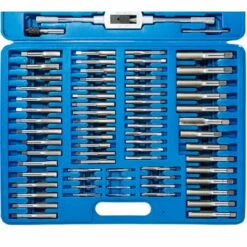 TECTAKE Coffret D'Outils Avec 110 Pièces, Tarauds Et Fili?res En Acier Carbone - Bleu -TECTAKE Soldes 2022 7514507 3