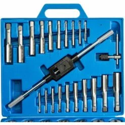 TECTAKE Boite De 45 Outils, Tarauds Et Fili?res En Acier Carbone - Bleu -TECTAKE Soldes 2022 7514508 3