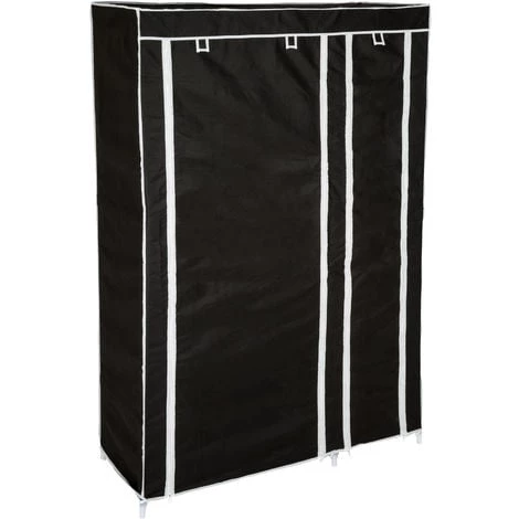 TECTAKE Armoire Penderie ? 6 Compartiments En Tissu 107 Cm X 175 Cm X 45 Cm Noir - Noir 3 TECTAKE Armoire Penderie ? 6 Compartiments En Tissu 107 Cm X 175 Cm X 45 Cm Noir - Noir