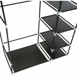 TECTAKE Armoire Penderie ? 6 Compartiments En Tissu 107 Cm X 175 Cm X 45 Cm Noir - Noir 10 TECTAKE Armoire Penderie ? 6 Compartiments En Tissu 107 Cm X 175 Cm X 45 Cm Noir - Noir -TECTAKE Soldes 2022 7514523 4