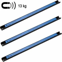 TECTAKE Set De 3 Barres De Rangement Outils Murales 46 Cm En Acier Bleu - Noir/bleu -TECTAKE Soldes 2022 7514563 3