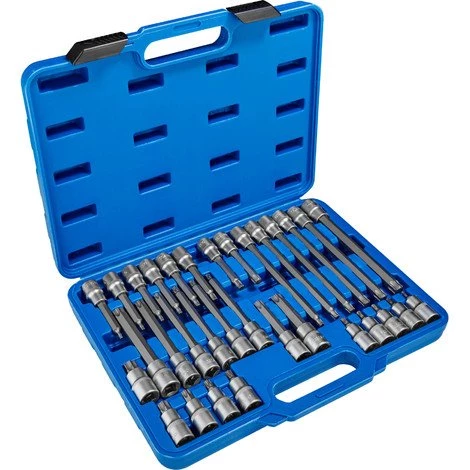 TECTAKE Coffret à Outils 32 Pièces Rallonge Pour Clé à Douille Torx En Acier Chrome Vanadium - Bleu 3 TECTAKE Coffret à Outils 32 Pièces Rallonge Pour Clé à Douille Torx En Acier Chrome Vanadium - Bleu