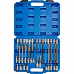 TECTAKE Coffret à Outils 32 Pièces Rallonge Pour Clé à Douille Torx En Acier Chrome Vanadium - Bleu 8 TECTAKE Coffret à Outils 32 Pièces Rallonge Pour Clé à Douille Torx En Acier Chrome Vanadium - Bleu -TECTAKE Soldes 2022 7514589 3