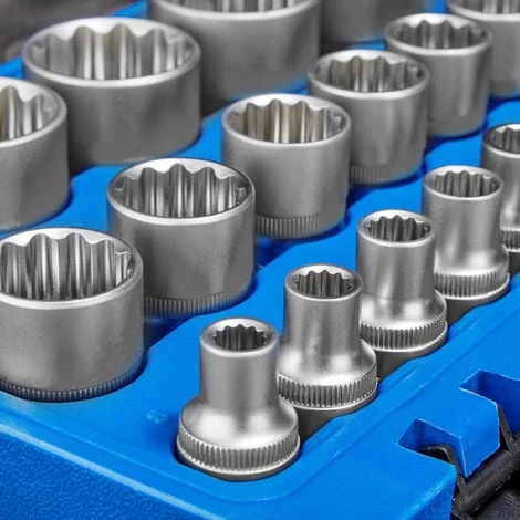 TECTAKE Coffret à Outils 21 Pièces Douilles Femelles 12 Pans En Acier Chrome Vanadium - Bleu 6 TECTAKE Coffret à Outils 21 Pièces Douilles Femelles 12 Pans En Acier Chrome Vanadium - Bleu – Image 4