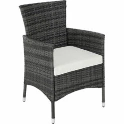 TECTAKE Salon De Jardin LUCERNE - 2 Chaises Fauteuils Et 1 Table En Résine Tressée Gris - Gris 10 TECTAKE Salon De Jardin LUCERNE - 2 Chaises Fauteuils Et 1 Table En Résine Tressée Gris - Gris -TECTAKE Soldes 2022 7514678 4