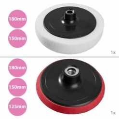 TECTAKE Set De Polissage 29 Pièces Bonnets éponges Et Disques De Polissage Auto Pour Polisseuse Rotative - Multicolore -TECTAKE Soldes 2022 7560234 4