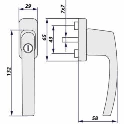 TECTAKE Lot De 4 Poignées De Fenêtre De Sécurité à Clès Gris Argent - Argent -TECTAKE Soldes 2022 7560258 4