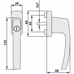 TECTAKE Lot De 10 Poignées De Fenêtre De Sécurité à Clès Gris Argent - Argent -TECTAKE Soldes 2022 7560265 4