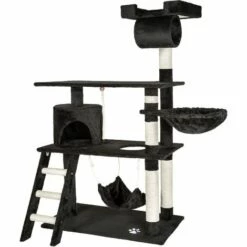 TECTAKE Arbre à Chat MARCEL 141 cm - Griffoir, Grattoir Geant, Cadre D´escalade Pour Chat