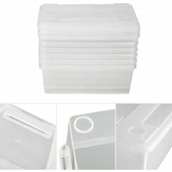 TECTAKE 24 Boites De Rangement En Plastique Transparent 33 Cm X 23 Cm X 12 Cm - Blanc Transparent -TECTAKE Soldes 2022 7560295 4