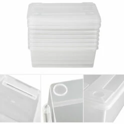 TECTAKE 36 Boites De Rangement En Plastique Transparent 33 Cm X 23 Cm X 12 Cm - Blanc Transparent 9 TECTAKE 36 Boites De Rangement En Plastique Transparent 33 Cm X 23 Cm X 12 Cm - Blanc Transparent -TECTAKE Soldes 2022 7560296 4