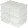 TECTAKE 48 Boites De Rangement En Plastique Transparent 33 Cm X 23 Cm X 12 Cm - Blanc Transparent -TECTAKE Soldes 2022 7560297 1