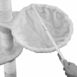 TECTAKE Arbre à Chat NELLY 204 cm - Griffoir, Grattoir Geant, Cadre D´escalade Pour Chat - Gris/blanc -TECTAKE Soldes 2022 7560298 5