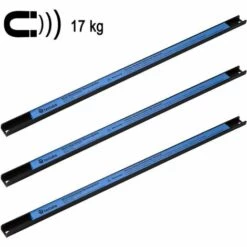 TECTAKE Set De 3 Barres De Rangement Outils Murales 60 Cm En Acier Bleu -TECTAKE Soldes 2022 7560309 3