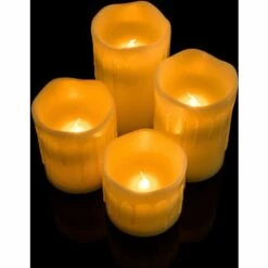 TECTAKE Bougie LED Décorative En Cire Authentique X 8 + 2 Télécommandes - Blanc -TECTAKE Soldes 2022 7560312 3