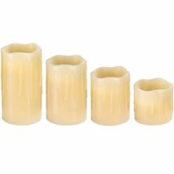 TECTAKE Bougie LED Décorative En Cire Authentique X 8 + 2 Télécommandes - Blanc -TECTAKE Soldes 2022 7560312 5