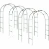 TECTAKE 4 Arches De Jardin Pour Plantes Grimpantes Et Rosiers - 240 X 140 Cm - En Acier Vert Foncé - Vert -TECTAKE Soldes 2022 7603940 1