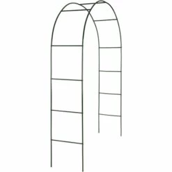 TECTAKE 4 Arches De Jardin Pour Plantes Grimpantes Et Rosiers - 240 X 140 Cm - En Acier Vert Foncé - Vert -TECTAKE Soldes 2022 7603940 3