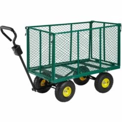 TECTAKE Chariot De Jardin + Bâche Charge Maximum 544 Kg Vert - Vert -TECTAKE Soldes 2022 7643899 4