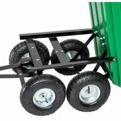 TECTAKE Chariot De Jardin à Benne Basculante Charge Maximum 300 Kg Vert - Vert -TECTAKE Soldes 2022 7643923 3