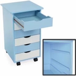 TECTAKE Caisson à Roulettes De Bureau 6 Tiroirs 65 Cm X 36 Cm X 40 Cm Blanc Bleu - Bleu 9 TECTAKE Caisson à Roulettes De Bureau 6 Tiroirs 65 Cm X 36 Cm X 40 Cm Blanc Bleu - Bleu -TECTAKE Soldes 2022 7643926 3
