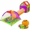 TECTAKE Tente Enfant Avec Tunnel De Jeu + 200 Balles + Sac De Transport Multicolore - Multicolore -TECTAKE Soldes 2022 7643934 1