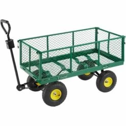 TECTAKE Chariot De Jardin + Bâche Charge Maximum 550 Kg Vert - Vert 10 TECTAKE Chariot De Jardin + Bâche Charge Maximum 550 Kg Vert - Vert -TECTAKE Soldes 2022 7643936 4