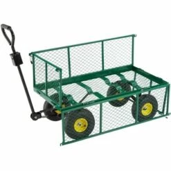 TECTAKE Chariot De Jardin + Bâche Charge Maximum 550 Kg Vert - Vert 11 TECTAKE Chariot De Jardin + Bâche Charge Maximum 550 Kg Vert - Vert -TECTAKE Soldes 2022 7643936 5