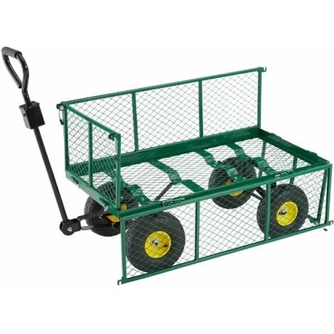 TECTAKE Chariot De Jardin + Bâche Charge Maximum 550 Kg Vert - Vert 7 TECTAKE Chariot De Jardin + Bâche Charge Maximum 550 Kg Vert - Vert – Image 5