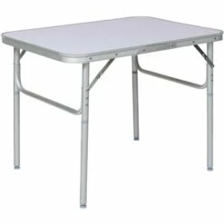 TECTAKE Table De Camping Pique Nique Pliante En Aluminium 75 Cm X 55 Cm X 68 Cm Gris - Gris