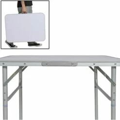 TECTAKE Table De Camping Pique Nique Pliante En Aluminium 75 Cm X 55 Cm X 68 Cm Gris - Gris -TECTAKE Soldes 2022 7643944 5
