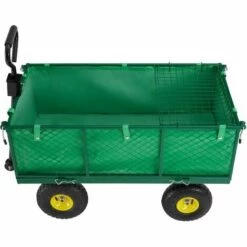 TECTAKE Chariot De Jardin + Bâche + Plateau Amovible Charge Maximum 550 Kg Vert - Vert -TECTAKE Soldes 2022 7643987 3