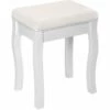 TECTAKE Tabouret En Bois Pour Coiffeuse Meuble, Table De Maquillage, Piano 40 Cm X 30 Cm X 51 Cm Blanc - Blanc 2 TECTAKE Tabouret En Bois Pour Coiffeuse Meuble, Table De Maquillage, Piano 40 Cm X 30 Cm X 51 Cm Blanc - Blanc -TECTAKE Soldes 2022 7644050 1