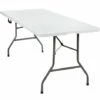 TECTAKE Table Pliante De Camping En Acier Et En Plastique Avec Sangle De Transport 183 Cm X 76 Cm X 74 Cm Blanc - Blanc -TECTAKE Soldes 2022 7644052 1