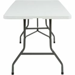 TECTAKE Table Pliante De Camping En Acier Et En Plastique Avec Sangle De Transport 183 Cm X 76 Cm X 74 Cm Blanc - Blanc -TECTAKE Soldes 2022 7644052 3