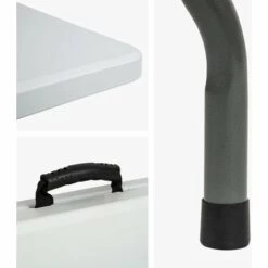 TECTAKE Table Pliante De Camping En Acier Et En Plastique Avec Sangle De Transport 183 Cm X 76 Cm X 74 Cm Blanc - Blanc -TECTAKE Soldes 2022 7644052 5