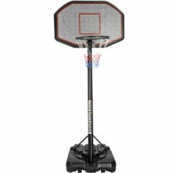 TECTAKE Panier De Basket Réglable En Hauteur Sur Pied Avec Roulettes 108 Cm X 125 Cm X 360 Cm Noir - Noir -TECTAKE Soldes 2022 7644093 4