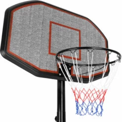 TECTAKE Panier De Basket Réglable En Hauteur Sur Pied Avec Roulettes 108 Cm X 125 Cm X 360 Cm Noir - Noir -TECTAKE Soldes 2022 7644093 5