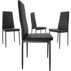 TECTAKE Set Table à Manger + 4 Chaises De Salle à Manger Structure En Acier Noir 11 TECTAKE Set Table à Manger + 4 Chaises De Salle à Manger Structure En Acier Noir -TECTAKE Soldes 2022 7644094 5