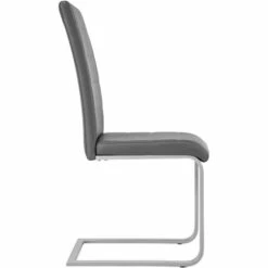 TECTAKE 4 Chaises De Salle à Manger Rembourrées Design Moderne Pieds En Métal Gris - Gris -TECTAKE Soldes 2022 7762541 3
