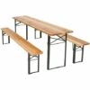 TECTAKE Table Et Bancs Pliant En Bois, Table De Jardin, Table De Réception, Table De Camping - Marron -TECTAKE Soldes 2022 7797731 1