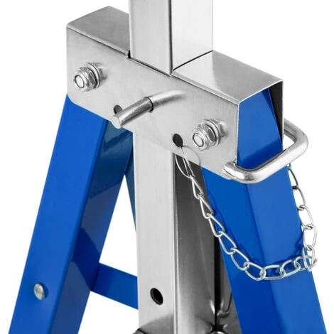 TECTAKE 2 Tréteaux Métal Pliables Réglables 69 Cm X 59 Cm X 80 Cm Bleu - Bleu 5 TECTAKE 2 Tréteaux Métal Pliables Réglables 69 Cm X 59 Cm X 80 Cm Bleu - Bleu – Image 3