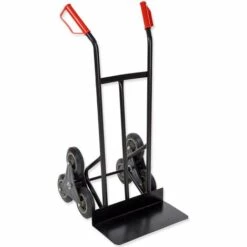 TECTAKE Diable Monte Escalier 6 Roues - Charge Max 150 Kg - En Acier - Pelle 43 Cm X 22 Cm - Noir