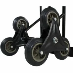 TECTAKE Diable Monte Escalier 6 Roues - Charge Max 150 Kg - En Acier - Pelle 43 Cm X 22 Cm - Noir -TECTAKE Soldes 2022 8187672 5