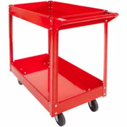 TECTAKE Servante D'Atelier Mobile à Outils Charge 100 Kg 2 Etages Rouge - Rouge -TECTAKE Soldes 2022 8187673 4