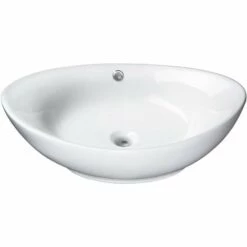 TECTAKE Vasque Salle De Bain à Poser Ou Montage Mural Design En Céramique 58,5 Cm X 38,5 Cm X 19,5 Cm Blanc - Blanc -TECTAKE Soldes 2022 8187676 3