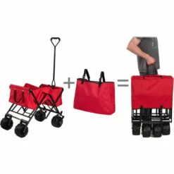 TECTAKE Chariot De Jardin, Remorque à Main, Chariot De Transport Pliable Avec 1 Bâche Et 4 Roues 114 Cm X 51 Cm X 48,5 Cm Rouge - Rouge 10 TECTAKE Chariot De Jardin, Remorque à Main, Chariot De Transport Pliable Avec 1 Bâche Et 4 Roues 114 Cm X 51 Cm X 48,5 Cm Rouge - Rouge -TECTAKE Soldes 2022 8187682 4