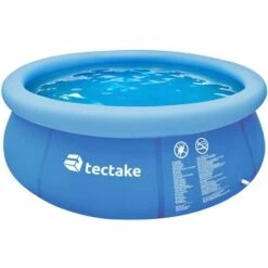 TECTAKE Piscine Hors Sol Autoportante Gonflable Ronde Ø240 Cm X 63 Cm - Bleu