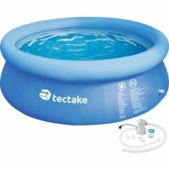 TECTAKE Piscine Hors Sol Autoportante Gonflable Ronde Pompe Filtration Incluse Ø300 Cm X 76 Cm - Bleu