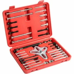 TECTAKE Arrache Roulement Arrache Volant Arrache Rotules - Extracteur Universel - Kit Coffret 46 Pièces - Rouge